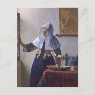 Johannes Vermeer, Young Woman With a Water Jug C Postcard