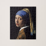 Johannes Vermeer's Girl with a Pearl Earring Jigsaw Puzzle<br><div class="desc">c. 1665. Johannes,  Jan or Johan Vermeer (1632 – December 1675) was a Dutch painter who specialized in domestic interior scenes of middle-class life.</div>