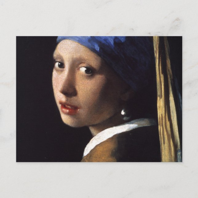 Johannes Vermeer's Girl with a Pearl Earring Postcard (Front)