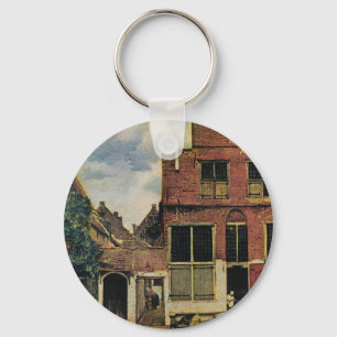 Johannes Vermeer's Street in Delft (circa 1660) Keychain