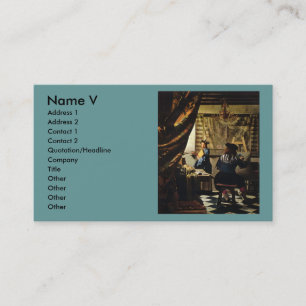 Johannes Vermeer's The Art of Painting circa 1668 Business Card