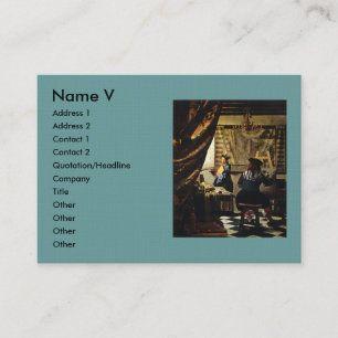 Johannes Vermeer's The Art of Painting circa 1668 Business Card
