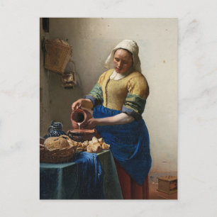Johannes Vermeer's The Milkmaid Postcard