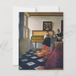 Johannes Vermeer's The Music Lesson (circa1663) Invitation