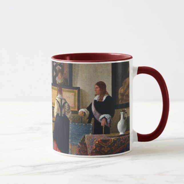 Johannes Vermeer's The Music Lesson (circa1663) Mug (Right)