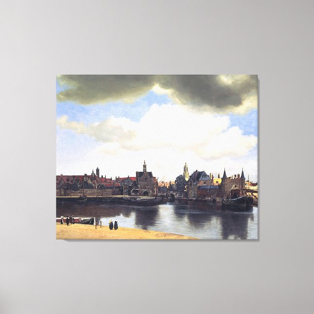 Johannes Vermeer's View of Delft (circa 1660) Canvas Print (Front)