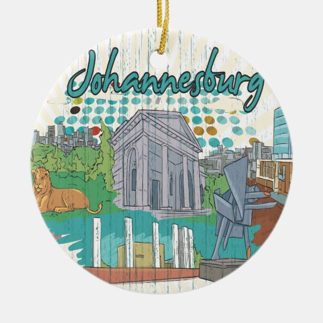Johannesburg Ceramic Ornament (Front)