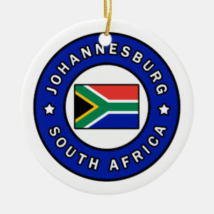 Johannesburg South Africa Ceramic Ornament