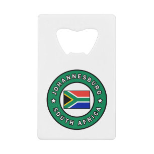 Johannesburg South Africa Credit Card Bottle Opener