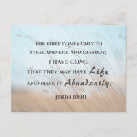 John 10:10 I have come that they may have life