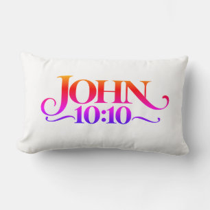 John 10:10 lumbar pillow
