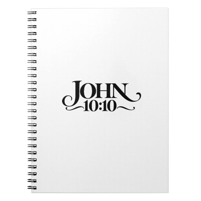 John 10:10 notebook (Front)