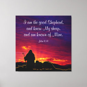 John 10:14  canvas print