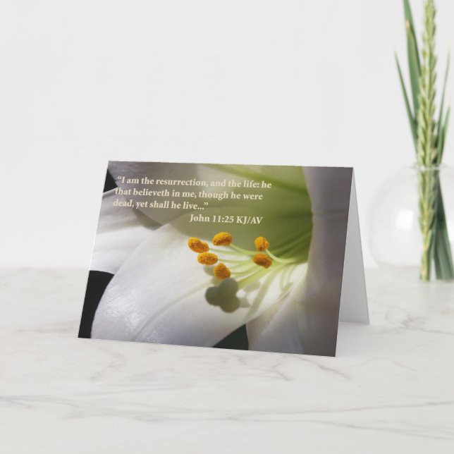 John 11:25 Scripture Card (Front)