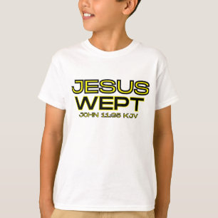 John 11:35 Bible Verse KJV Quote Boy's T-Shirt