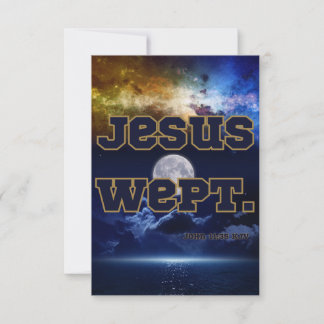 John 11:35 Bible Verse Pic Greeting Card