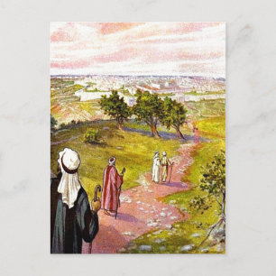 John 11:55-57 Up to Jerusalem for Passover postcar Postcard