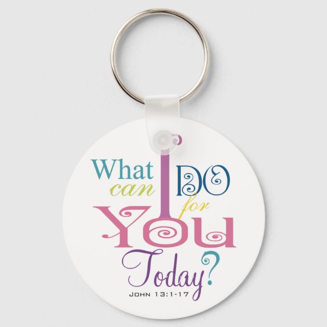 John 13:1-17 Wash Disciples Feet Scripture-Wear Keychain (Front)
