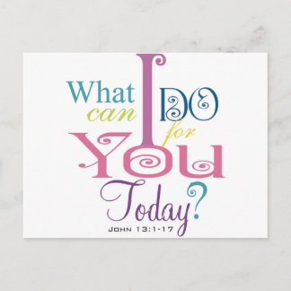 John 13:1-17 Wash Disciples Feet Scripture-Wear Postcard