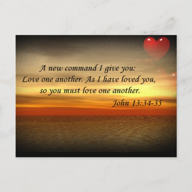 John 13:34-35 Aimez-vous une autre carte postale (Devant)