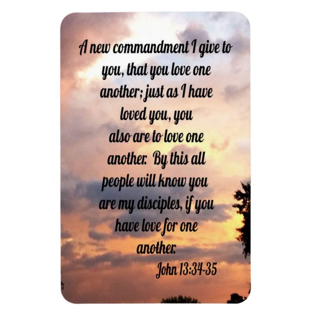 John 13:34-35 magnet (Vertical)