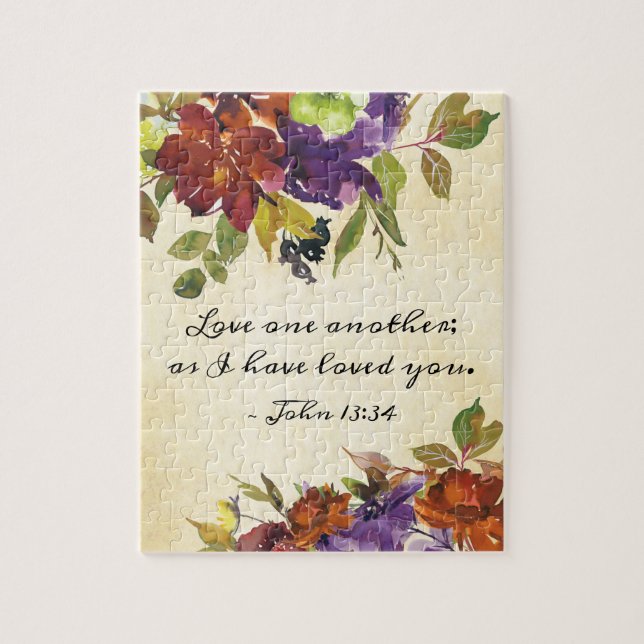 John 13:34 Love one another as I have loved you Jigsaw Puzzle (Vertical)