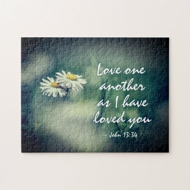John 13:34 Love one another as I have loved you  Jigsaw Puzzle (Horizontal)