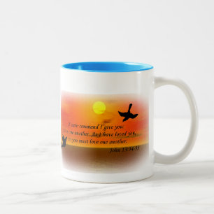John 13:34 love one another mug