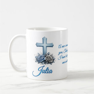 John 13:34 Personalized Rose Coffee Mug
