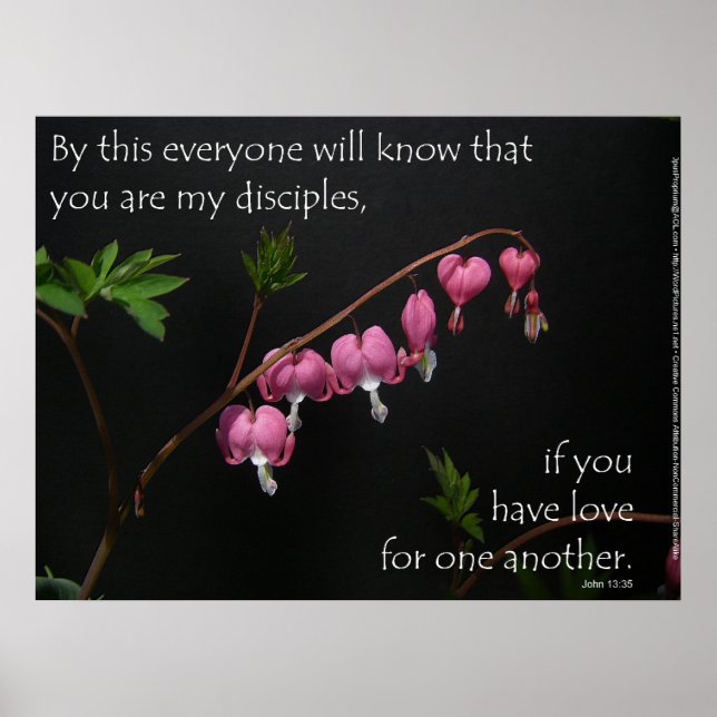 John 13:35 - L'amour pour l'autre Poster (Devant)