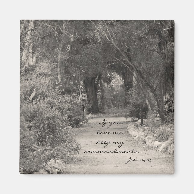 John 14:15 path photo magnet (Front)