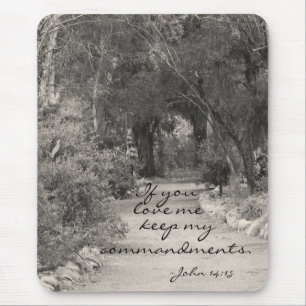 John 14:15 path photo mouse pad