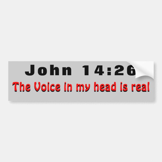 John 14:26 Holy Spirit Guides Me Bumper Sticker (Front)