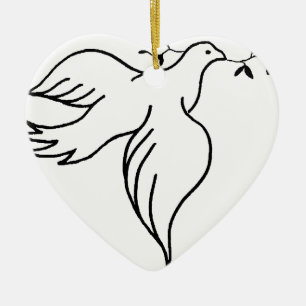 John 14:27 Bible verse Religion Christianity Dove Ceramic Ornament