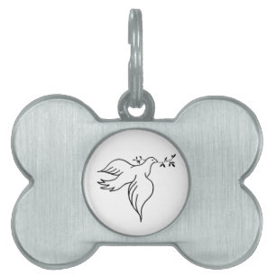 John 14:27 Bible verse Religion Christianity Dove Pet Name Tag