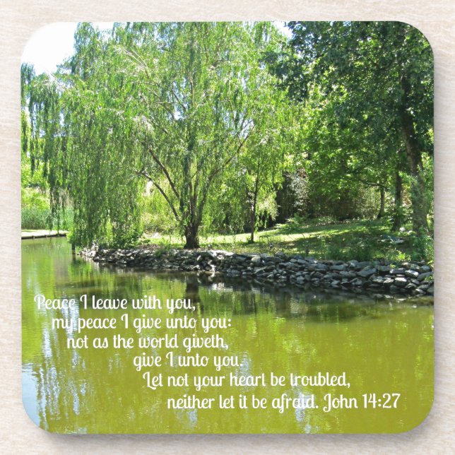 John 14:27 Peace I leave with you... Coaster (Front)
