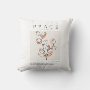John 14:27 Peace I leave with you Throw Pillow