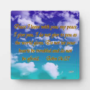 John 14:27 plaque
