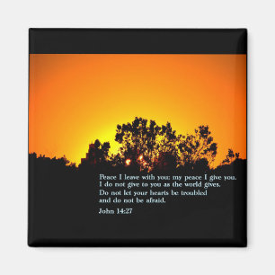 John 14:27 Sunset Magnet