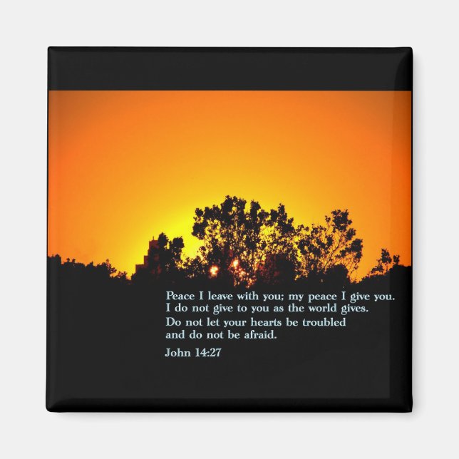 John 14:27  Sunset Magnet (Front)