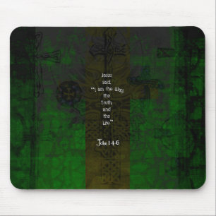 John 14:6 Bible Verse Inspirational Path Quote Mouse Pad