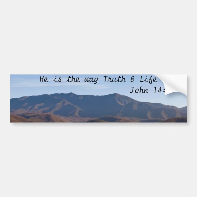 John 14:6 bumper sticker (Front)