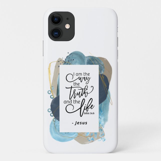 John 14:6 I Am the Way Truth Life Christian Bible Case-Mate iPhone Case (Back)