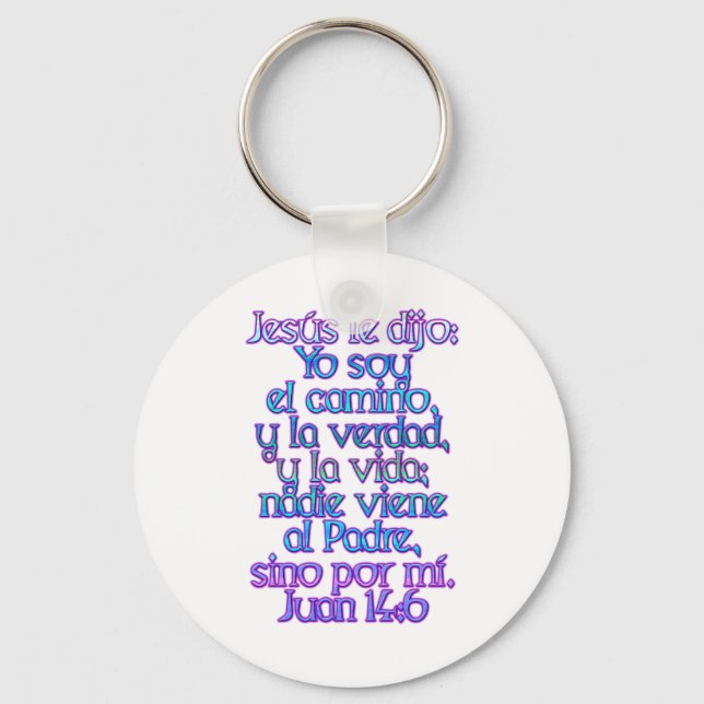 John 14:6 Spanish Keychain (Front)