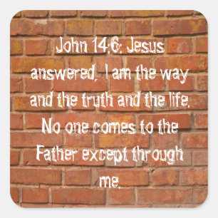 John 14:6 Stickers muraux en briques