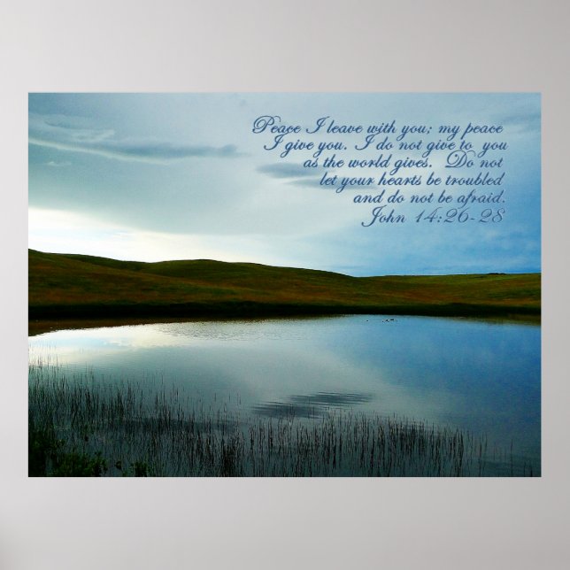 John 14 Peace Scripture Inspirational Poster (Front)