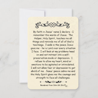 John 14 Scripture note card vintage background
