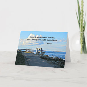 John 15:13 Greater love hath no man than this... Holiday Card