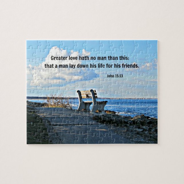 John 15:13 Greater love hath no man than this... Jigsaw Puzzle (Horizontal)