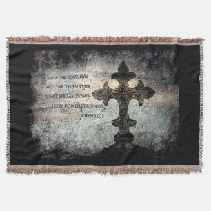 John 15:13 Scripture Throw Blanket